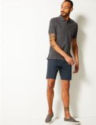 Marks & Spencer Slim Fit Cotton Shorts With Stretch Navy
