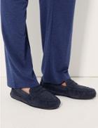 Marks & Spencer Suede Slip-on Slippers With Freshfeet&trade; Navy