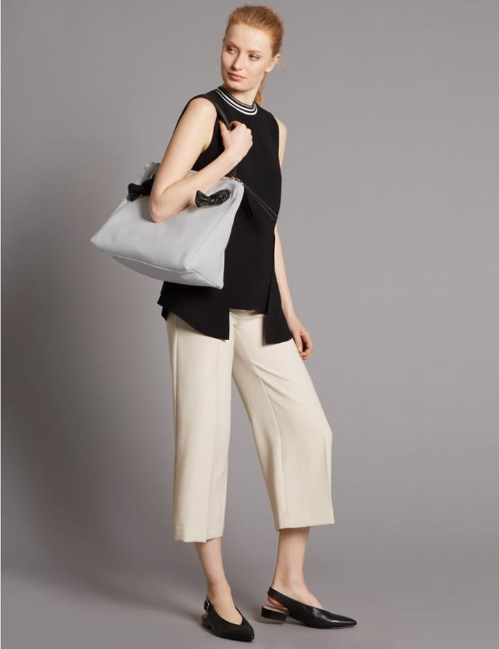 Marks & Spencer Leather Eyelet Tote Bag White