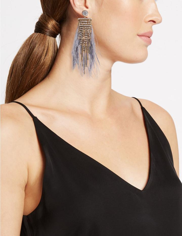 Marks & Spencer Glitz Drop Earrings Gold Mix