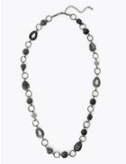 Marks & Spencer Mixed Bead Necklace Black Mix
