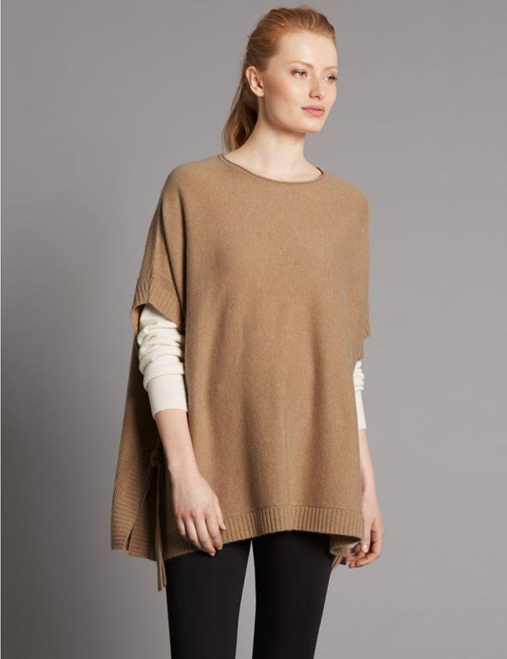 Marks & Spencer Pure Cashmere Round Neck Jumper Dark Camel