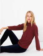 Marks & Spencer 3/4 Sleeve Sweatshirt Claret