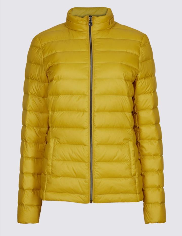 Marks & Spencer Padded Down & Feather Jacket With Stormwear&trade; Winter Lime
