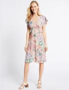 Marks & Spencer Floral Print Bodycon Dress Blush