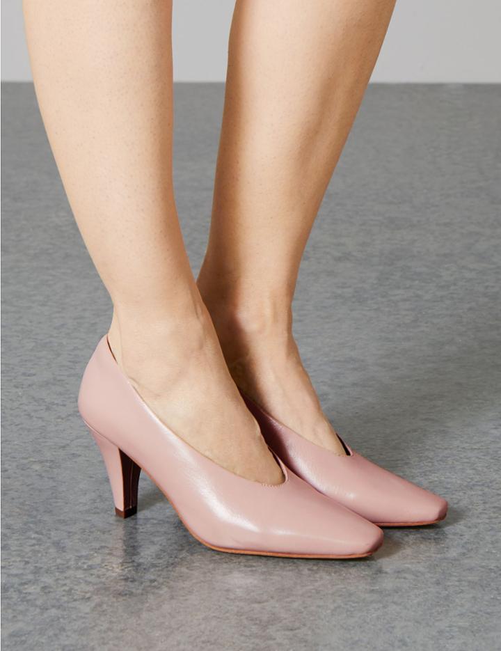 Marks & Spencer Leather Stiletto Heel Court Shoes Nude