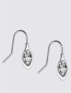 Marks & Spencer Navette Drop Earrings Made With Swarovski Elements White Mix