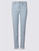 Marks & Spencer Relaxed Slim Mid Rise Jeans Soft Blue