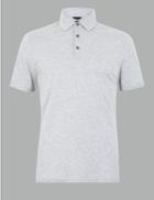Marks & Spencer Supima Cotton Polo Shirt Light Grey