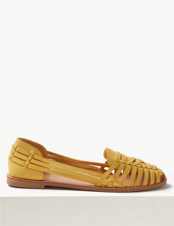 Marks & Spencer Woven Pumps Ochre