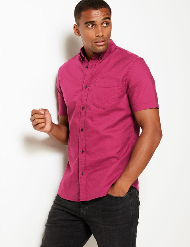 Marks & Spencer Pure Cotton Oxford Shirt Plum