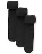 Marks & Spencer 3 Pairs Of Freshfeet&trade; Cotton Rich Body Sensor&trade; School Tights (4-14 Years) Black