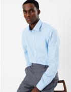 Marks & Spencer 3 Pack Slim Fit Easy Iron Shirts Blue Mix