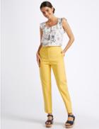 Marks & Spencer Straight Leg Trousers Yellow