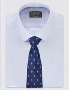 Marks & Spencer Pure Silk Geometric Print Tie Periwinkle