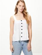 Marks & Spencer Pure Linen Square Neck Camisole Top Soft White
