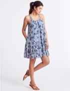 Marks & Spencer Printed Woven Beach Dress Navy Mix