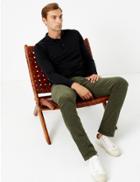 Marks & Spencer Slim Fit 5 Pocket Stretch Corduroy Trousers Khaki