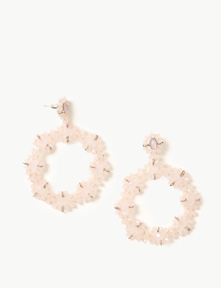 Marks & Spencer Flower Drop Earrings Pink