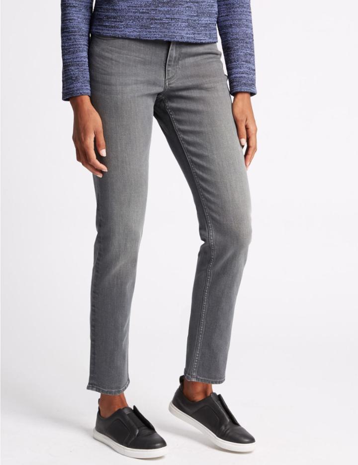 Marks & Spencer Relaxed Slim Leg Jeans Grey