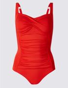 Marks & Spencer Secret Slimming&trade; Ruched Swimsuit Red