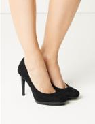 Marks & Spencer Wide Fit Stiletto Heel Court Shoes Black