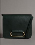 Marks & Spencer Leather Across Body Bag Dark Green