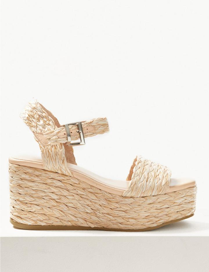 Marks & Spencer Raffia Flatform Espadrilles Natural