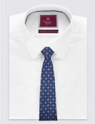 Marks & Spencer Pure Silk Printed Tie Navy
