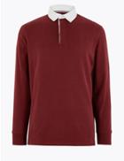 Marks & Spencer Pure Cotton Rugby Top Bordeaux