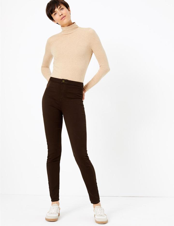 Marks & Spencer High Waist Super Skinny Jeggings Raisin