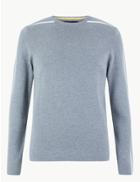 Marks & Spencer Pure Cotton Arm Stripe Jumper Grey