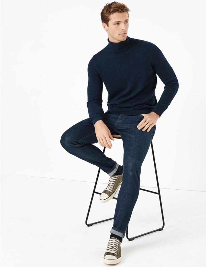 Marks & Spencer Pure Cashmere Roll Neck Jumper