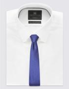 Marks & Spencer Pure Silk Grenadine Textured Tie Navy