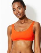 Marks & Spencer Padded Scoop Neck Bikini Top Orange