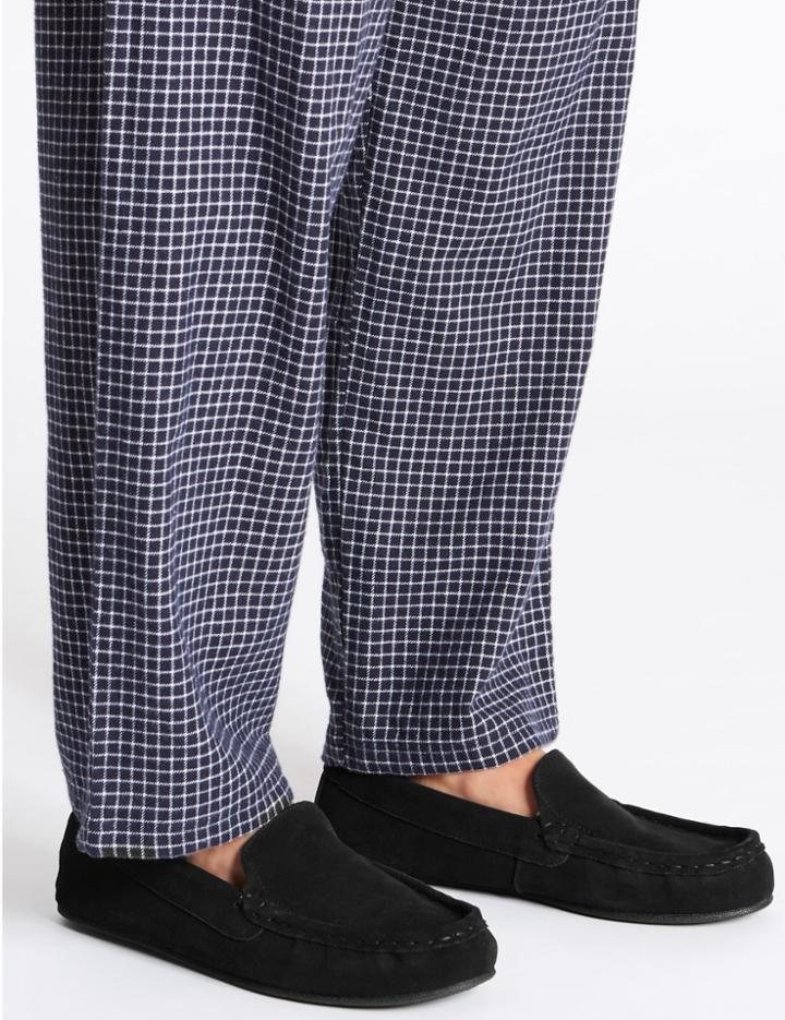 Marks & Spencer Suede Moccasin Slippers With Thinsulate&trade; Black