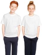 Marks & Spencer 2 Pack Unisex Pure Cotton T-shirts White