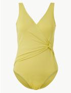 Marks & Spencer Secret Slimming&trade; Padded Plunge Swimsuit Yellow