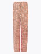 Marks & Spencer Geometric Print Wide Leg Trousers Multi
