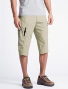 Marks & Spencer Cotton Rich 3/4 Leg Trekking Shorts Light Stone