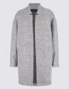 Marks & Spencer Petite Textured Coat Grey