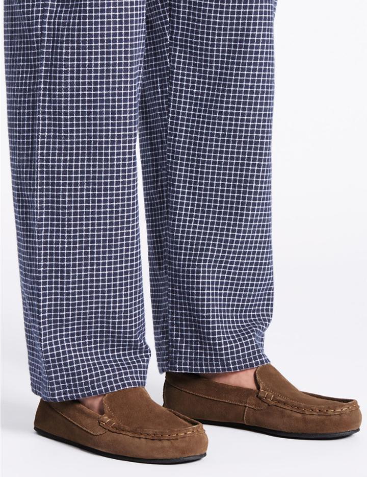 Marks & Spencer Suede Moccasin Slippers With Thinsulate &trade; Tan