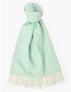 Marks & Spencer Pure Cashmere Double Faced Scarf Mint