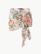 Marks & Spencer Floral Print Ruffle Sarong Coral Mix