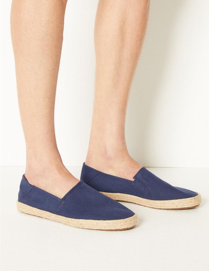 Marks & Spencer Slip-on Espadrilles With Freshfeet&trade; Navy