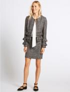 Marks & Spencer Textured A-line Mini Skirt Silver Mix