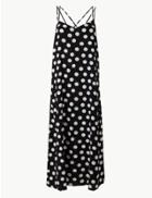 Marks & Spencer Spotted Slip Beach Dress Black Mix