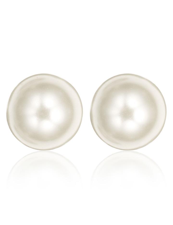 Marks & Spencer Pearl Effect Stud Earrings Cream Mix