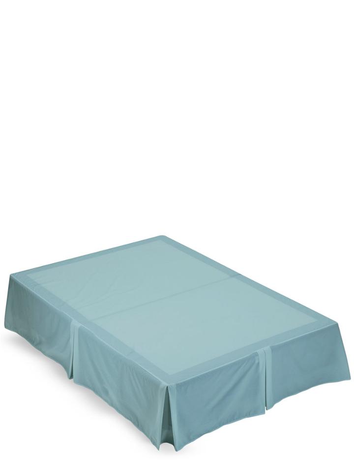 Marks & Spencer Non-iron Pure Egyptian Cotton Valance Sheet - 230 Thread Count Light Verdigris