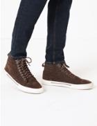 Marks & Spencer Suede High Top Trainers Brown